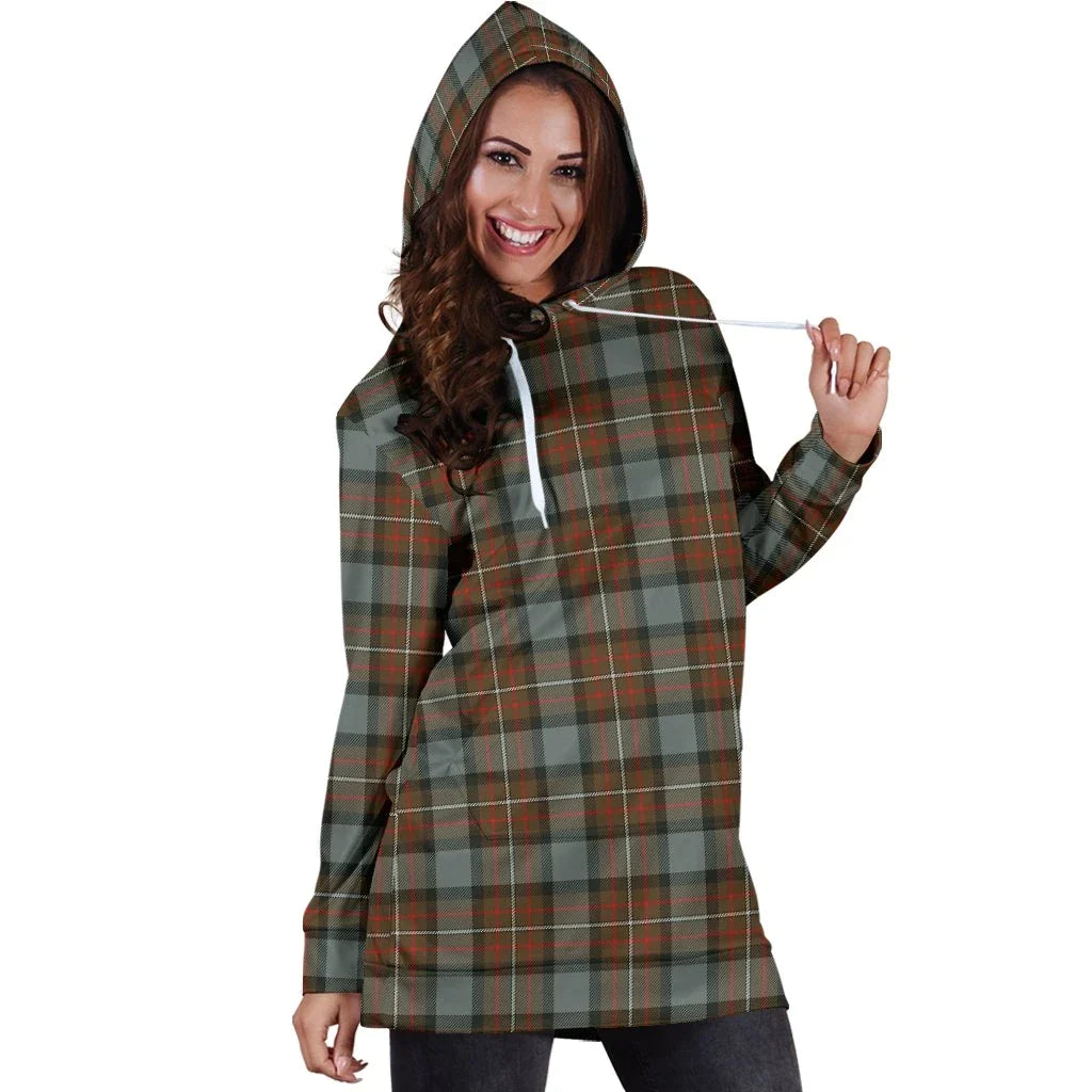 Fergusson Weathered Tartan Plaid Hoodie Dress