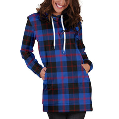 Angus Modern Tartan Plaid Hoodie Dress