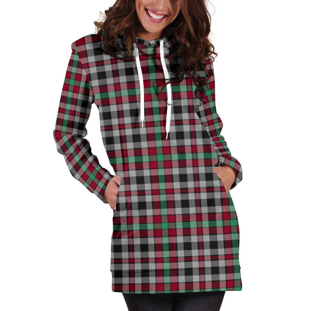 Borthwick Ancient Tartan Plaid Hoodie Dress