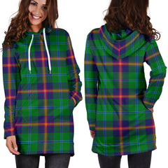 Young Modern Tartan Plaid Hoodie Dress