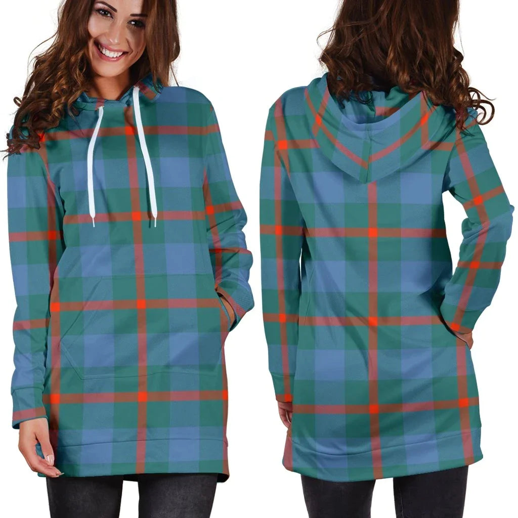 Agnew Ancient Tartan Plaid Hoodie Dress