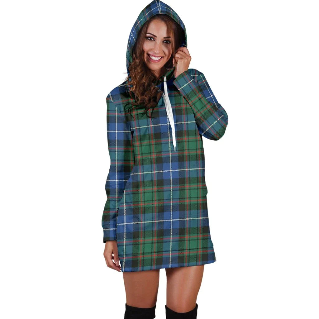 MacRae Hunting Ancient Tartan Plaid Hoodie Dress