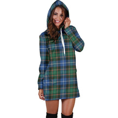 MacRae Hunting Ancient Tartan Plaid Hoodie Dress