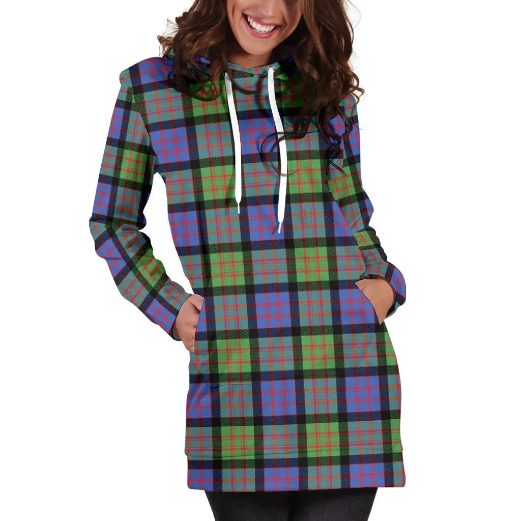 MacDonald Ancient Tartan Plaid Hoodie Dress