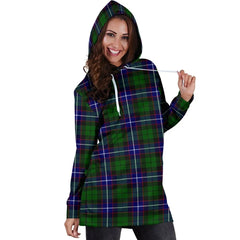 Russell Modern Tartan Plaid Hoodie Dress