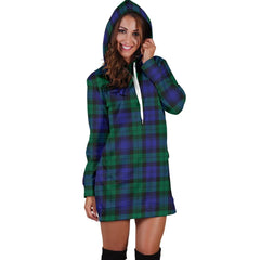 Blackwatch Modern Tartan Plaid Hoodie Dress