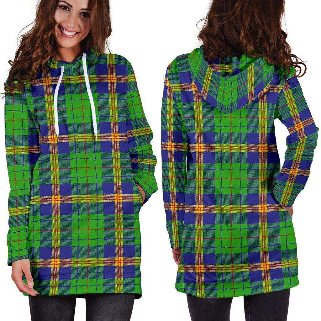 New Mexico Tartan Plaid Hoodie Dress