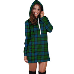 MacKay Modern Tartan Plaid Hoodie Dress