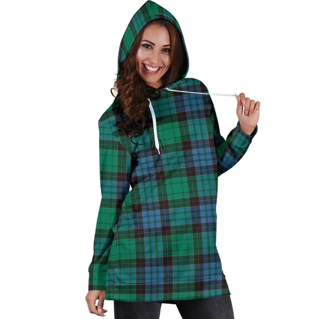 Stewart Old Ancient Tartan Plaid Hoodie Dress