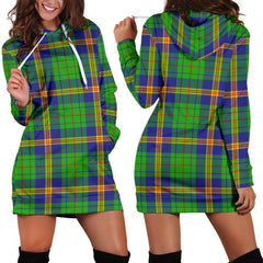 New Mexico Tartan Plaid Hoodie Dress