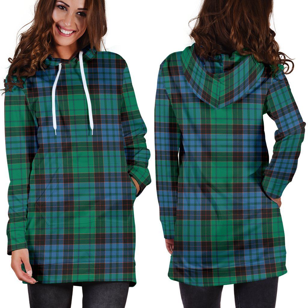 Stewart Old Ancient Tartan Plaid Hoodie Dress