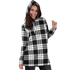 MacFarlane Black & White Tartan Plaid Hoodie Dress