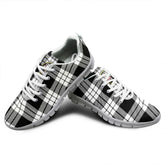 MacFarlane Black & White Tartan Crest Sneakers