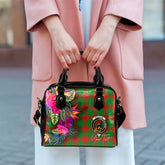 Middleton Tartan Hibiscus Shoulder Handbag
