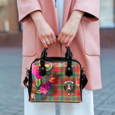 MacLean Tartan Hibiscus Shoulder Handbag