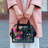 Sempill Tartan Hibiscus Shoulder Handbag