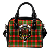 Pollock Modern Tartan Crest Shoulder Handbag