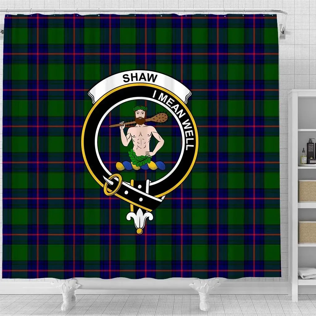 Shaw (of Sauchie) Tartan Crest Shower Curtain