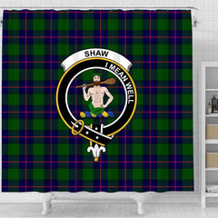 Shaw (of Sauchie) Tartan Crest Shower Curtain