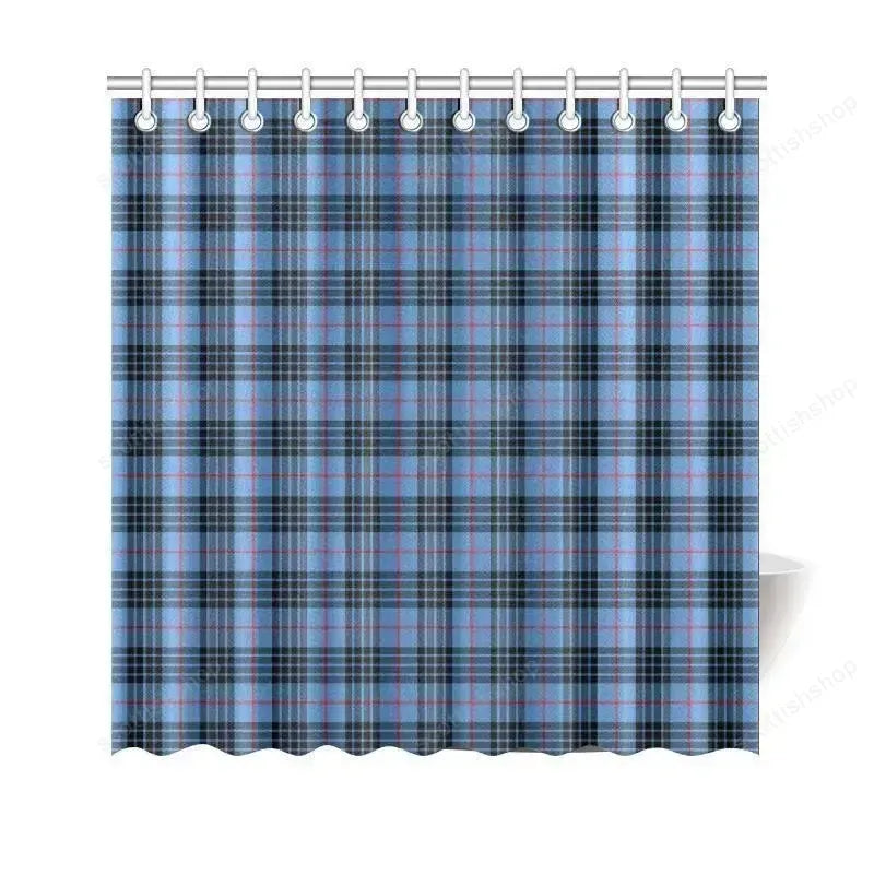Mackay Blue Tartan Plaid Shower Curtain