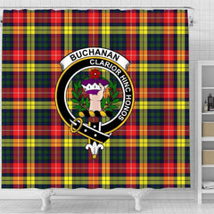 Buchanan Tartan Crest Shower Curtain