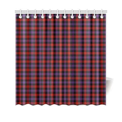 Brown Modern Tartan Plaid Shower Curtain