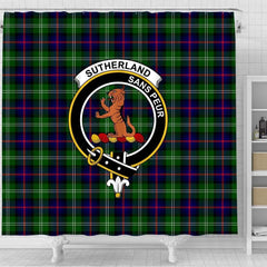 Sutherland II Tartan Crest Shower Curtain