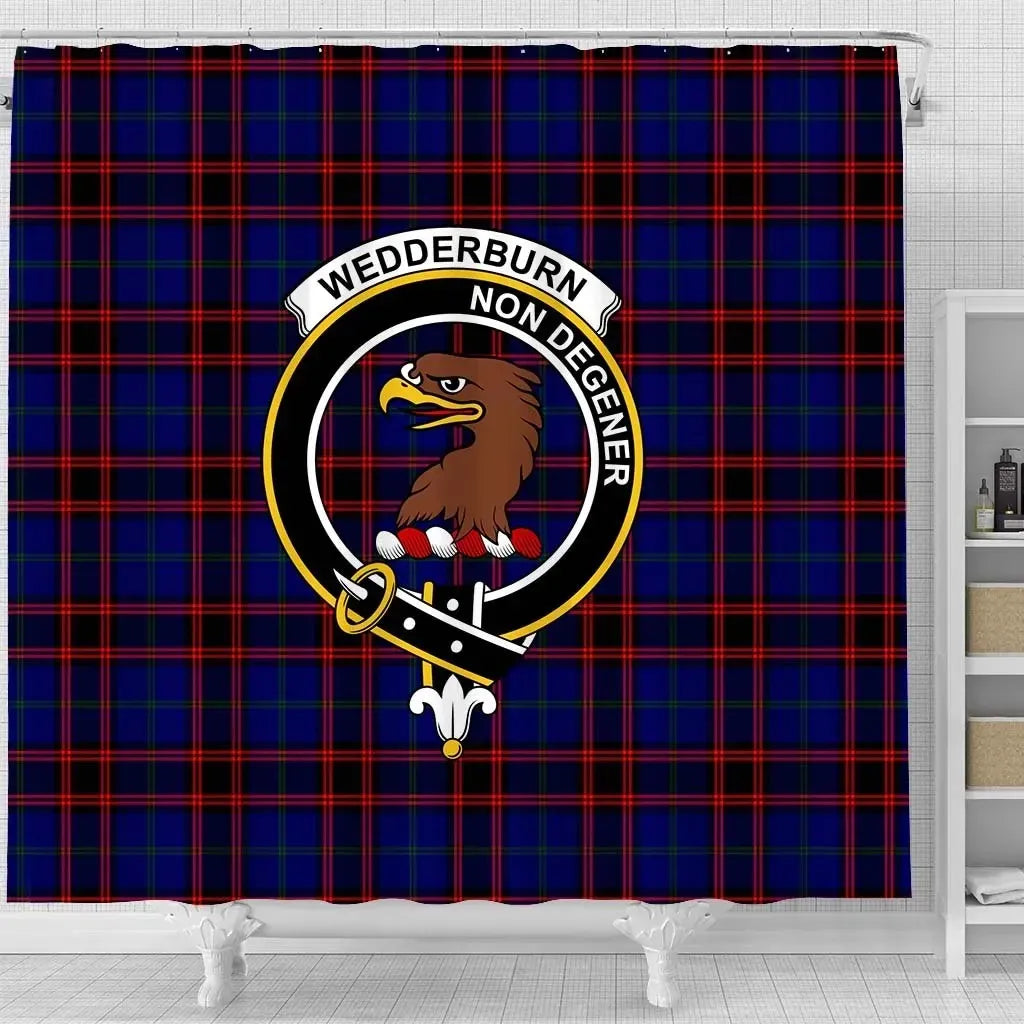 Wedderburn Tartan Crest Shower Curtain