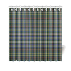 Scott Green Modern Tartan Plaid Shower Curtain