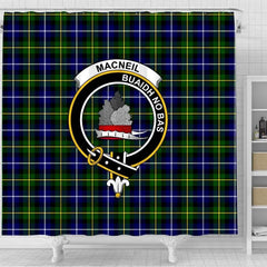 MacNeil of Barra Tartan Crest Shower Curtain