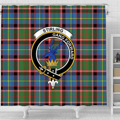 Stirling (of Cadder-Present Chief) Tartan Crest Shower Curtain
