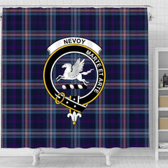 Nevoy Tartan Crest Shower Curtain