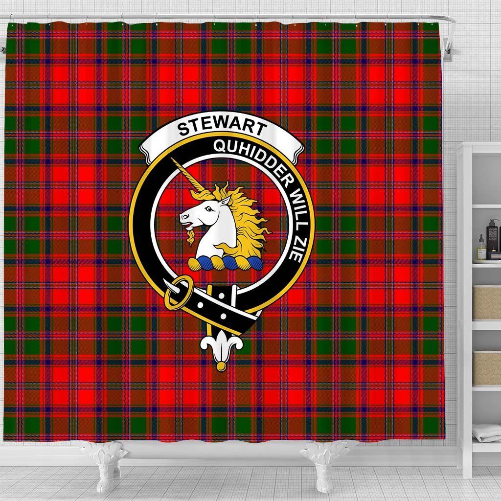 Stewart (of Appin) Tartan Crest Shower Curtain
