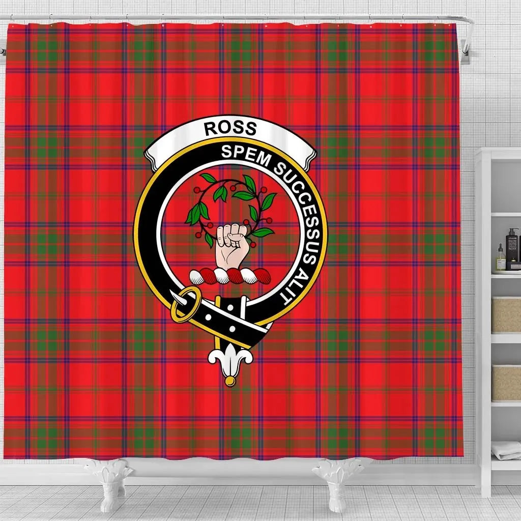 Ross Tartan Crest Shower Curtain