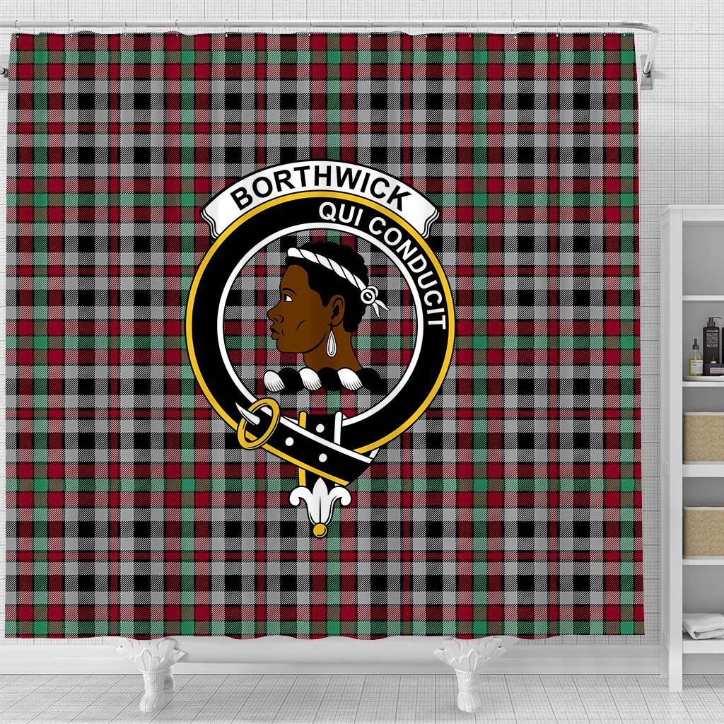 Borthwick Tartan Crest Shower Curtain