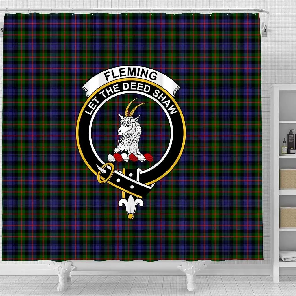 Fleming Tartan Crest Shower Curtain