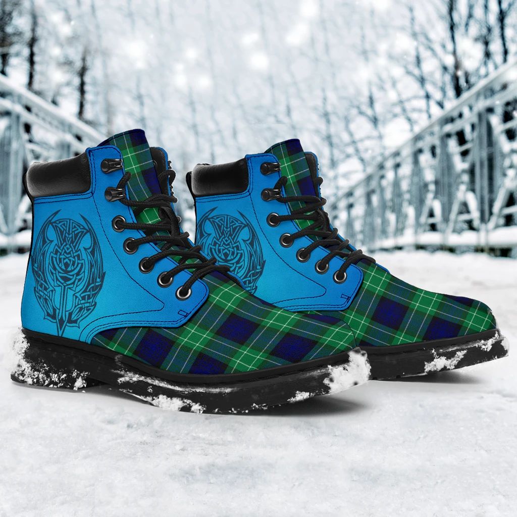 Abercrombie Tartan All Season Boots Celtic Thistle Style