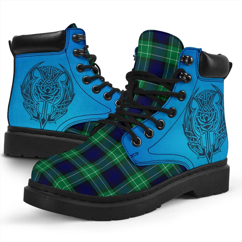 Abercrombie Tartan All Season Boots Celtic Thistle Style