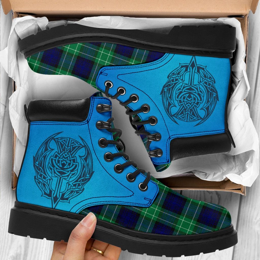 Abercrombie Tartan All Season Boots Celtic Thistle Style