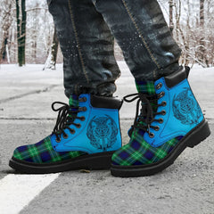 Abercrombie Tartan All Season Boots Celtic Thistle Style