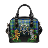 Barclay Hunting Ancient Tartan Shoulder Handbag Lion Unicorn Thistle Style