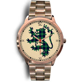 Abercrombie Tartan Watch Lion Rose Gold Style