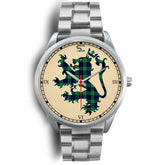 Abercrombie Tartan Watch Lion Silver Style