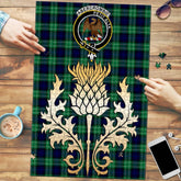 Abercrombie Tartan Puzzle Thistle Gold Style