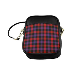 Brown Modern Tartan Plaid Sling Bag