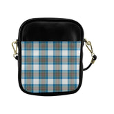 Stewart Muted Blue Tartan Plaid Sling Bag
