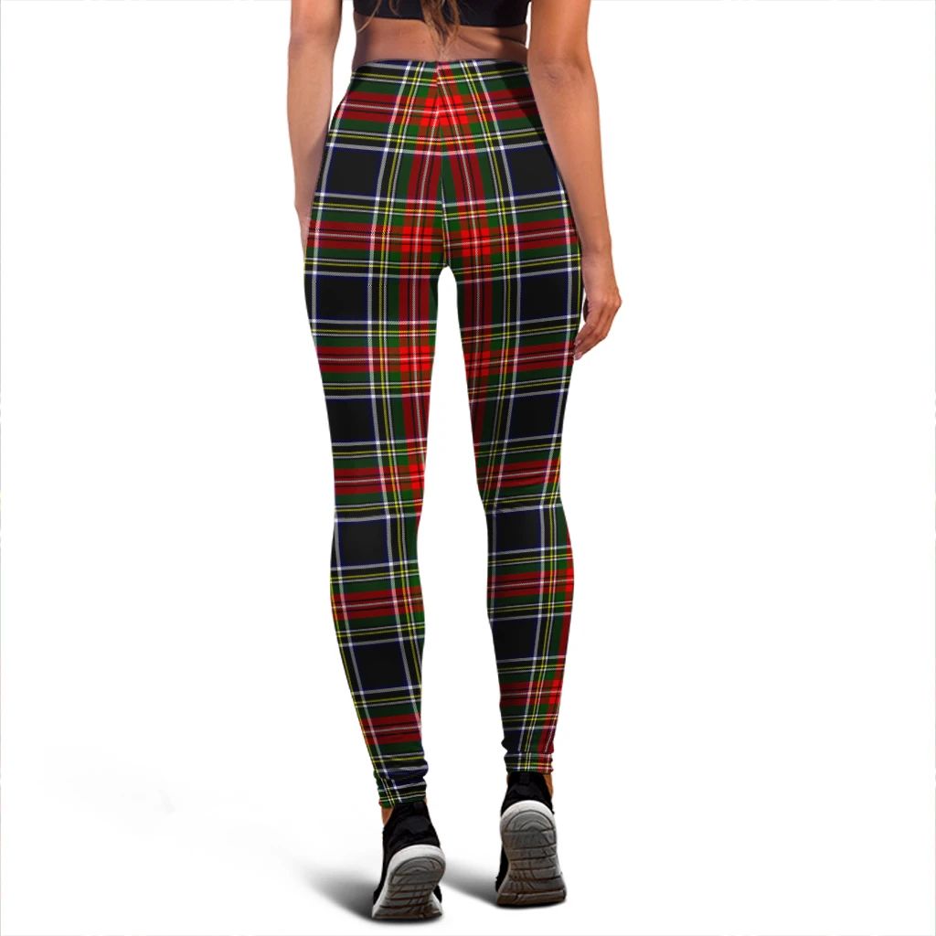 Stewart Black Tartan Plaid Legging