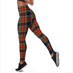 Stewart Black Tartan Plaid Legging