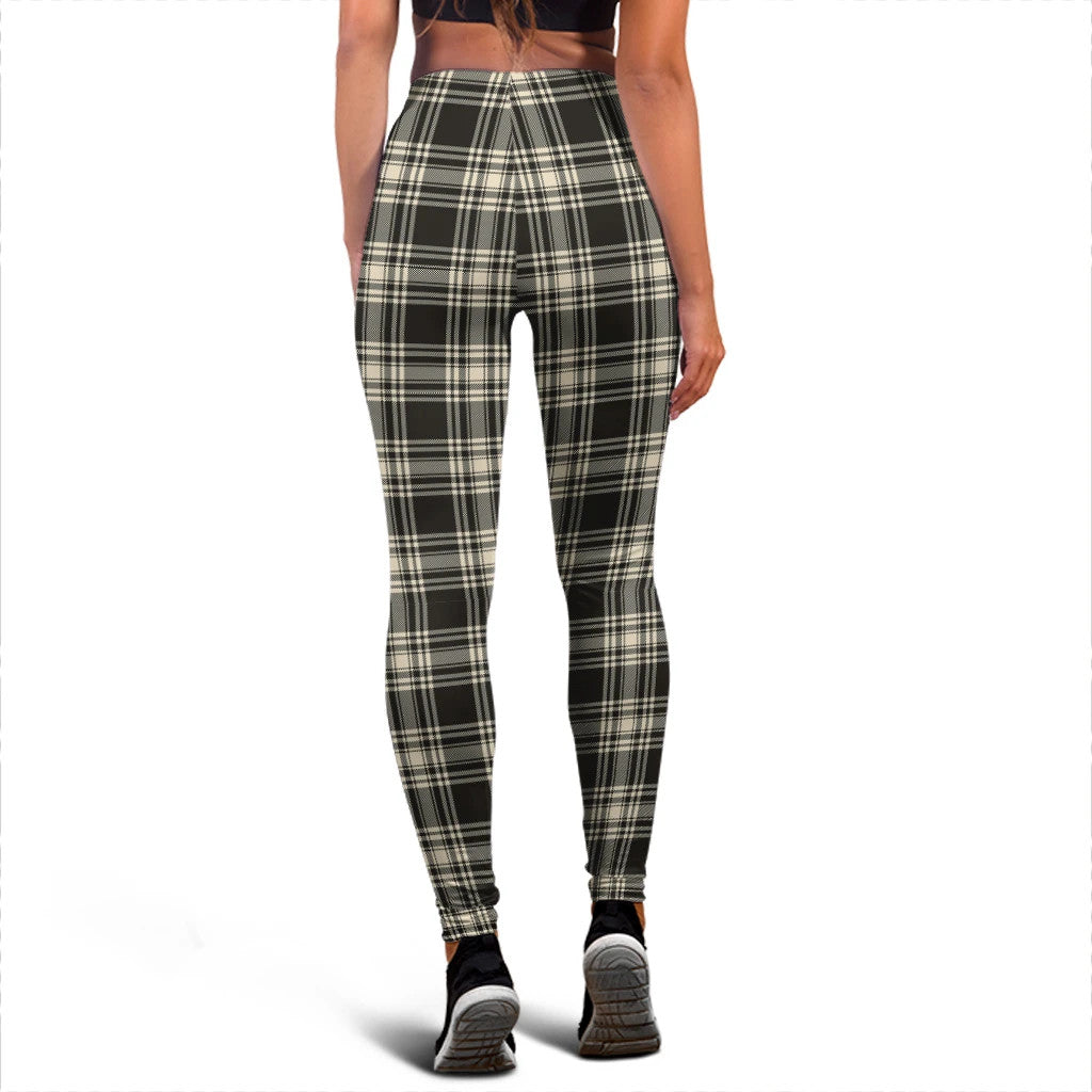 Menzies Black & White Ancient Tartan Plaid Legging