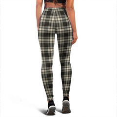Menzies Black & White Ancient Tartan Plaid Legging